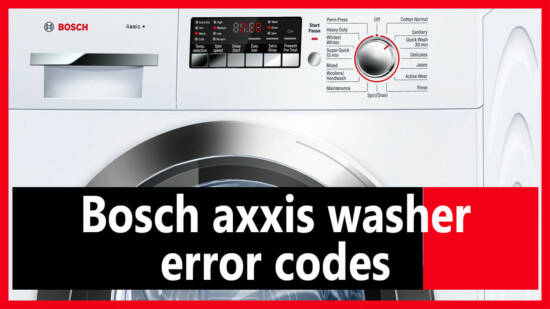 Bosch axxis washer error codes