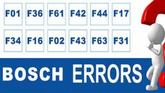Bosch washer error codes