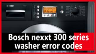 Bosch nexxt 300 series washer error codes
