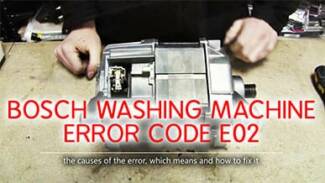 Bosch washer e02 error code