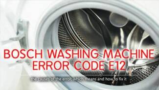 Bosch washer e12 error code