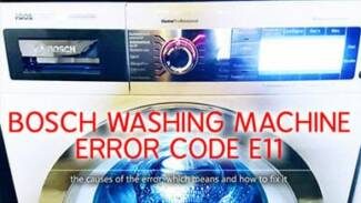 Bosch washer error code e11