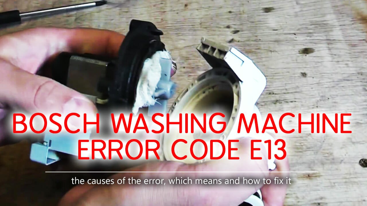 Bosch washer error code e13