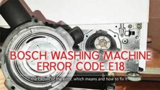 Bosch washer error code e18
