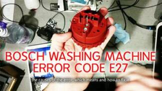 Bosch washer error code e27