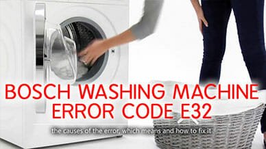 Bosch washer error code e32