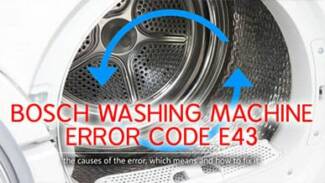 Bosch washer error code e43