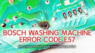 Bosch washer error code e57