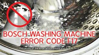 Bosch washer error code f17