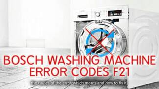 Bosch washer error codes f21