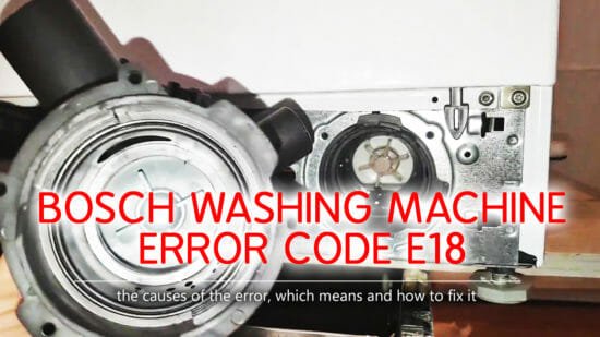 Bosch washing machine error code e18