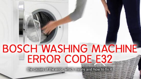 Bosch washing machine error code e32