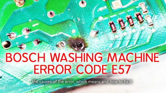 Bosch washing machine error code e57