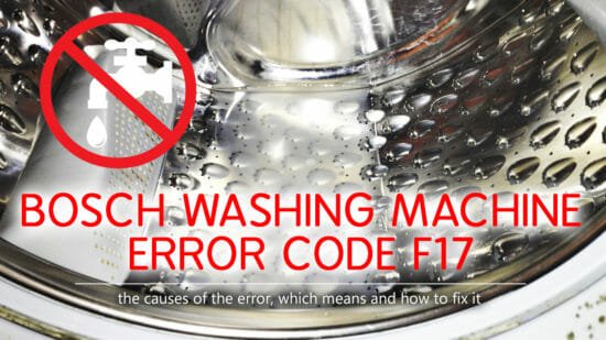 Bosch washing machine error code f17