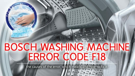 Bosch washing machine error code f18