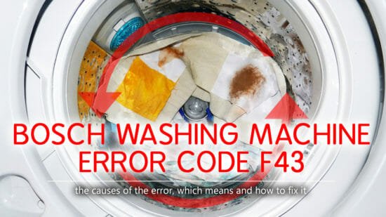 Bosch washing machine error code f43