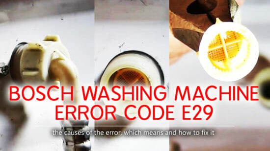 Bosch washing machine error codes e29