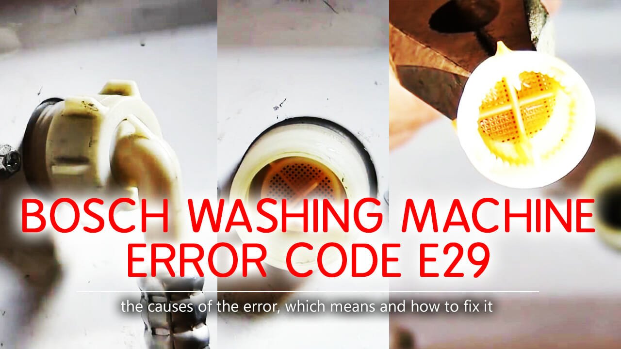 Bosch washing machine error codes e29
