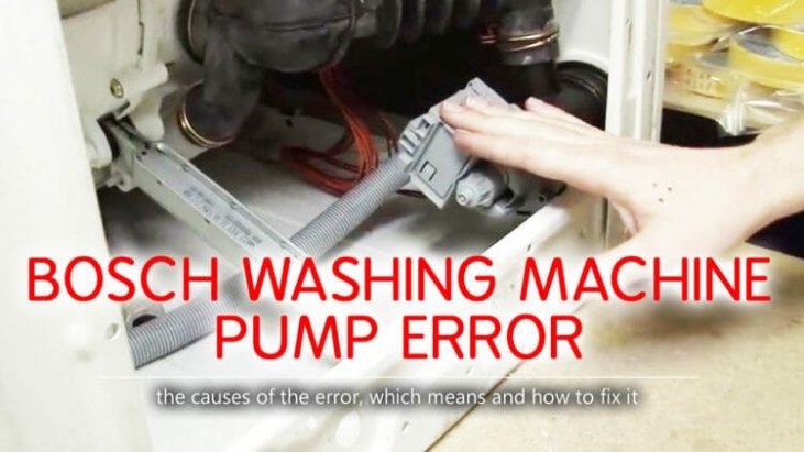 Bosch Washer Pump Error Causes How Fix Problem