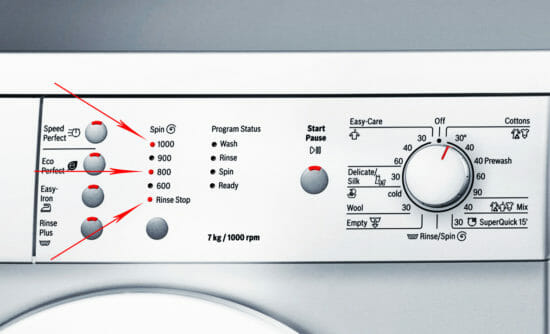 Error code F21 on the Bosch washing machine control panel
