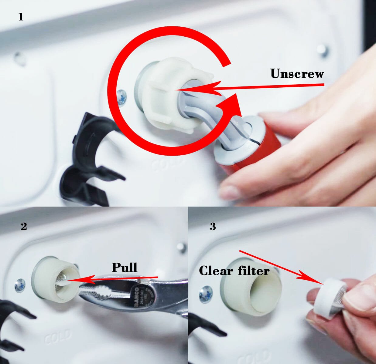 How to clean the Samsung Washer Water Filter