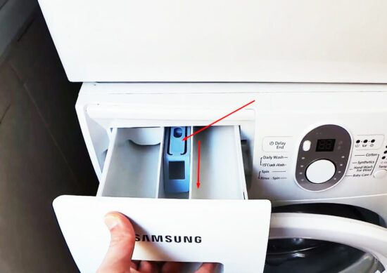 How to pull out a washing machine tray Samsung