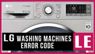 LG washer LE error code