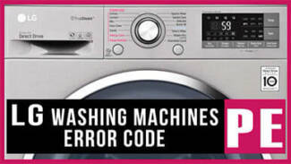 LG washer PE error code