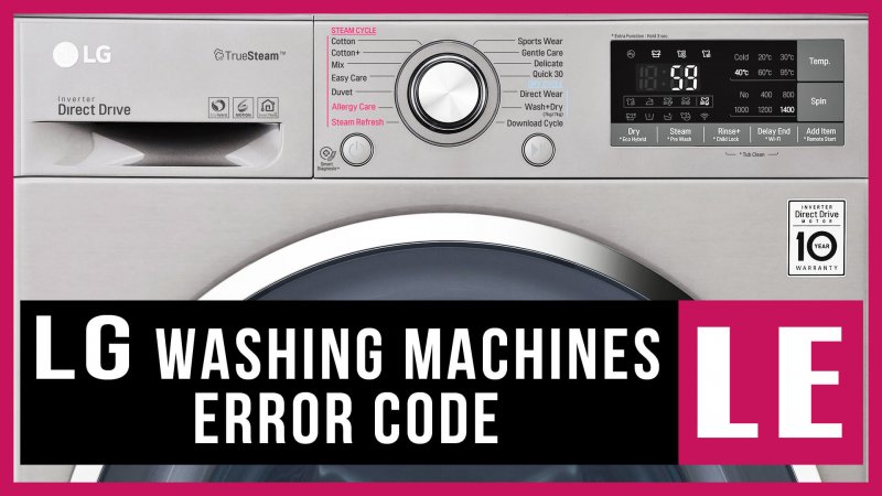 LG washing machine error code LE
