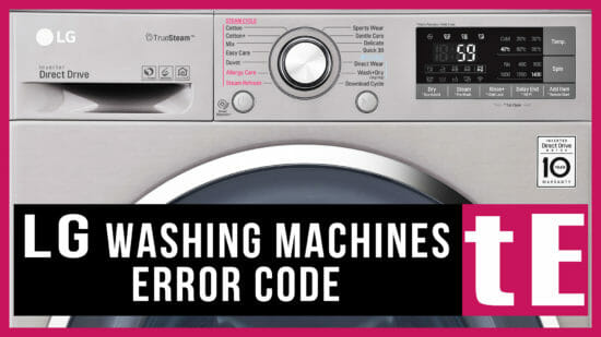 LG washing machine error code tE