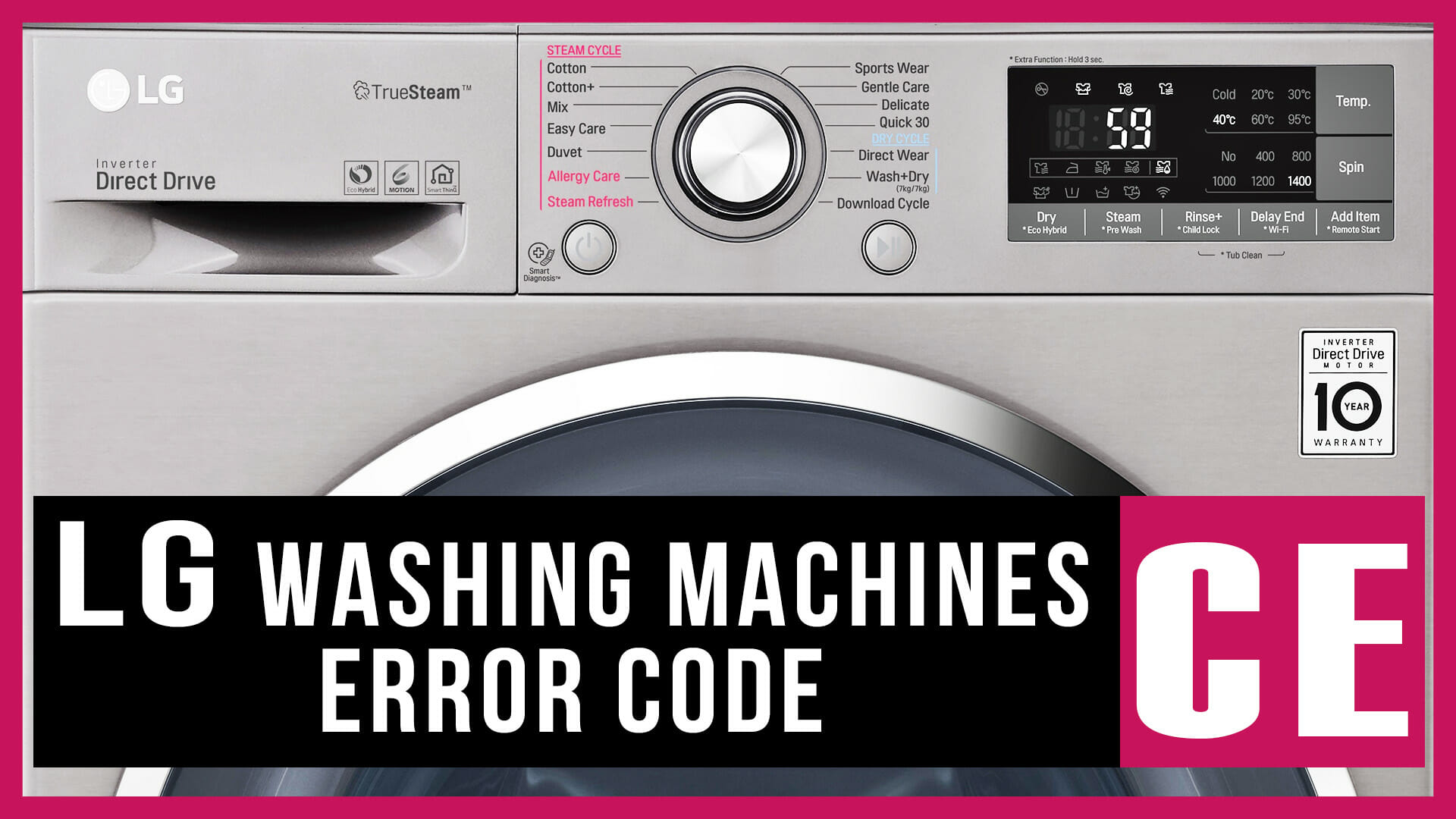 LG washing machines error code CE