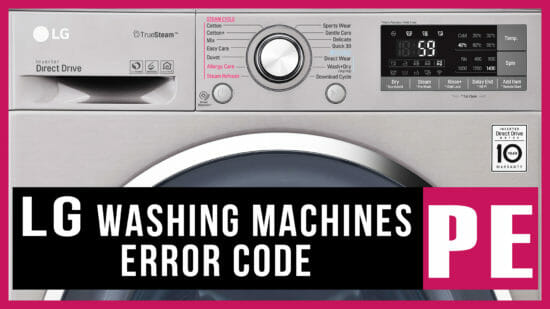 LG washing machines error code PE