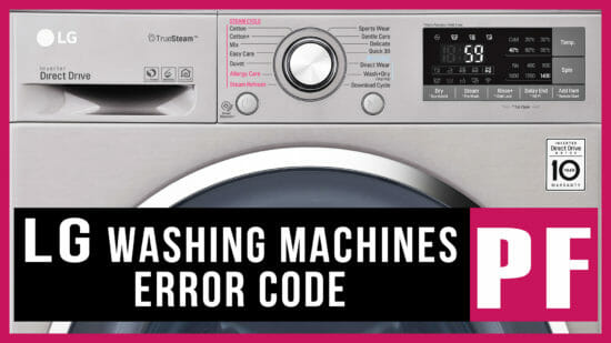 LG washing machines error code PF