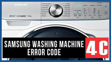 Samsung washer 4C error code