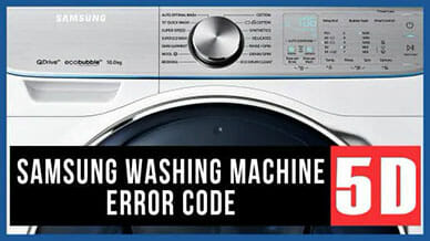 Samsung washer 5D error code