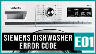 Siemens dishwasher e01 error code