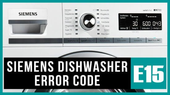 Siemens dishwasher error code e15
