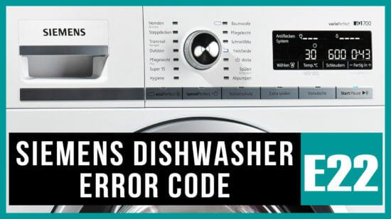 Siemens dishwasher error code e22