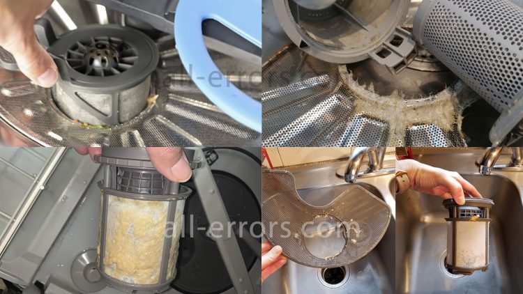 Siemens dishwasher filter clogged