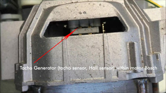 Tacho Generator tacho sensor Hall sensor within motor Bosch washer