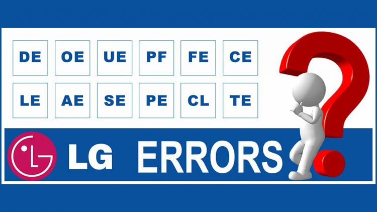 LG washer error codes