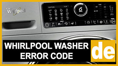 Whirlpool washer de error code