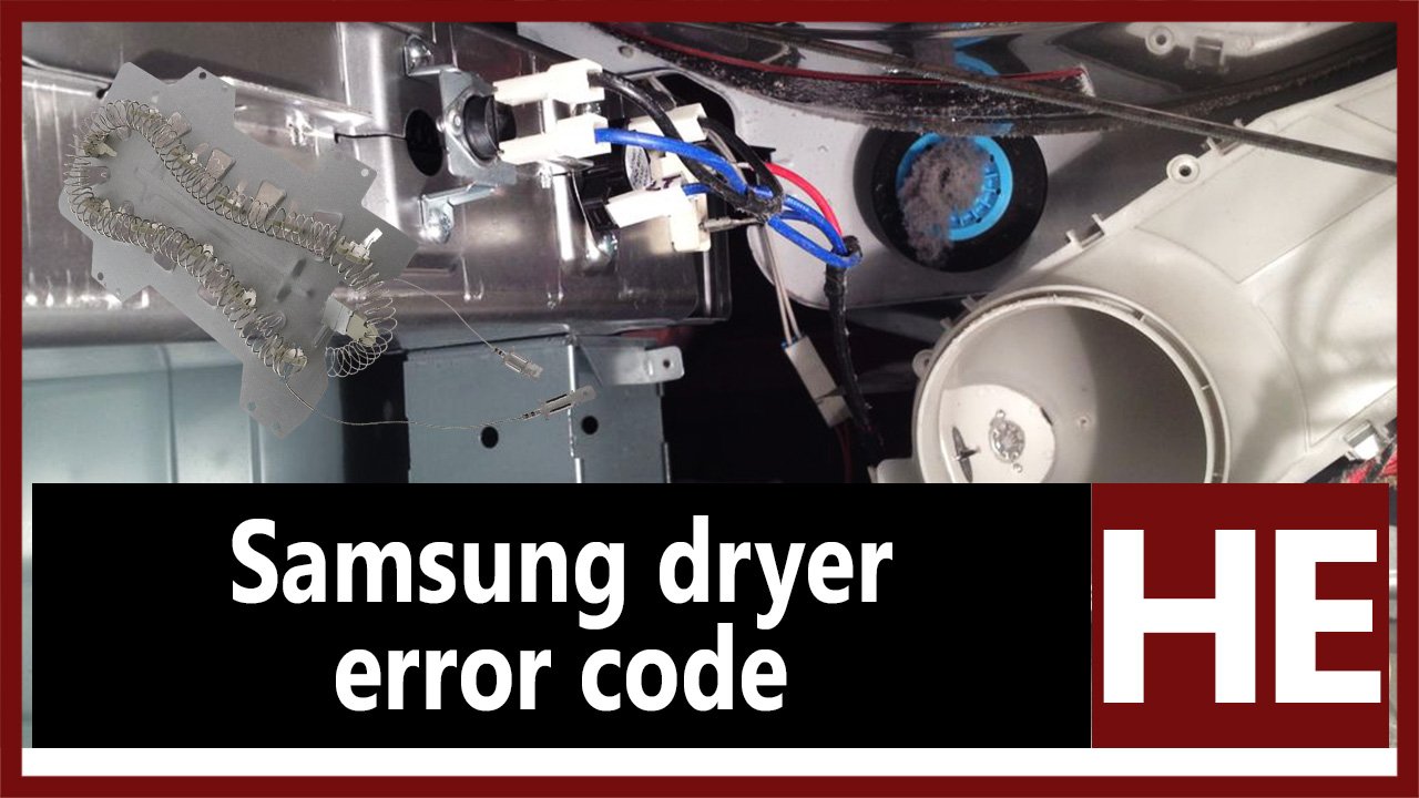 Código de error de Samsung dryer HE