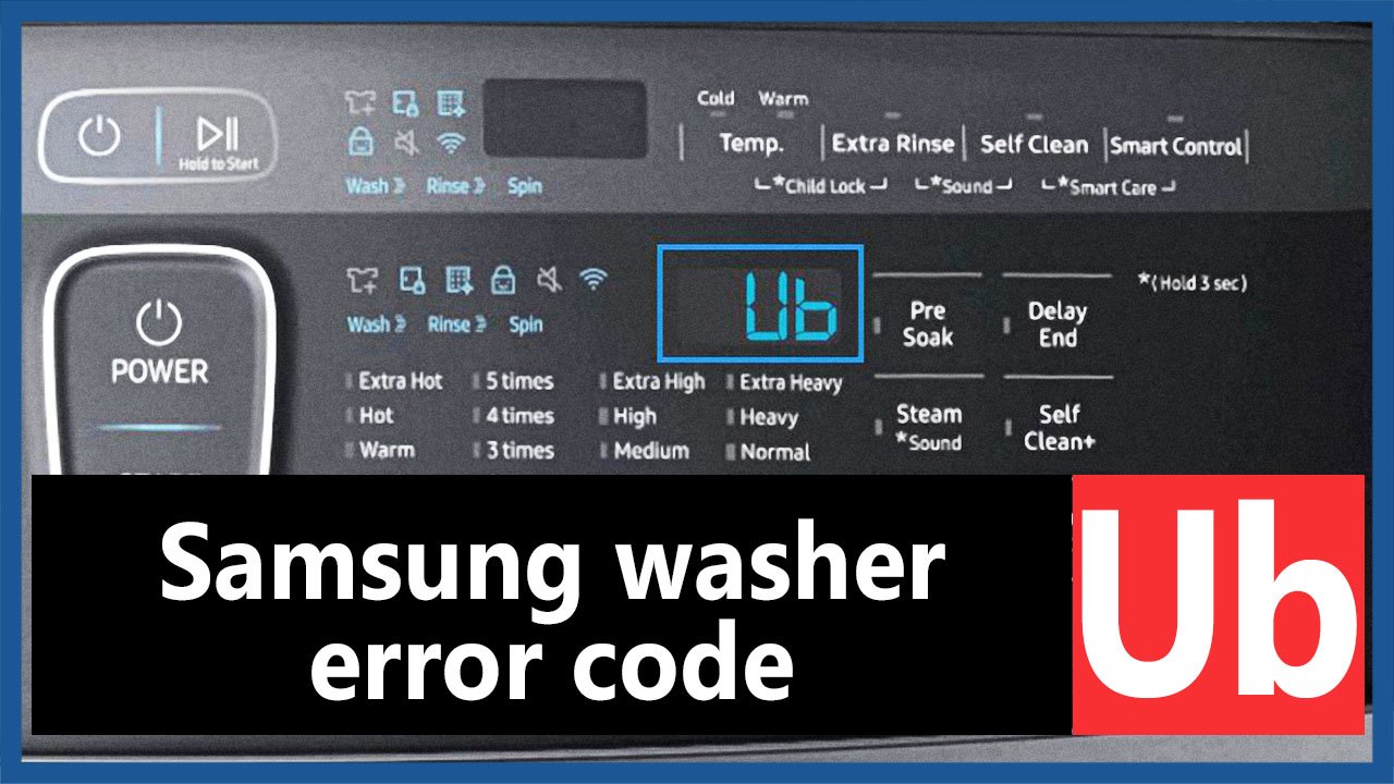 Samsung washer error code ub