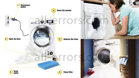 How to remove foam in a Whirlpool washing machine