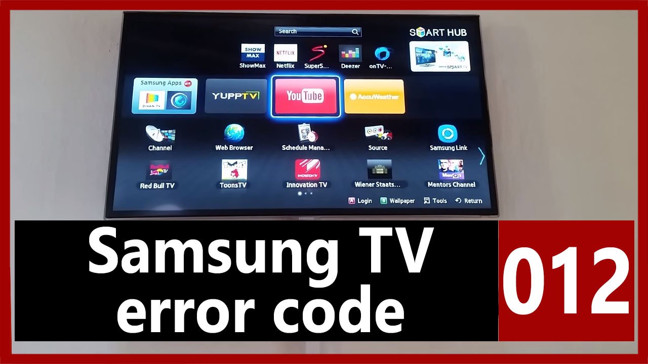 Samsung TV error code 012