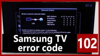 Samsung tv error code 102