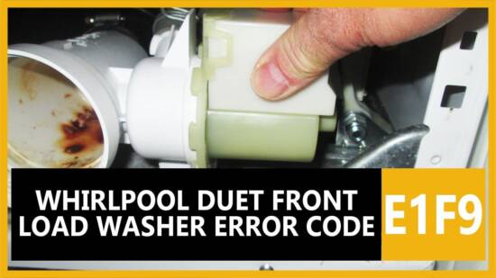 Whirlpool duet front load washer error code E1 F9