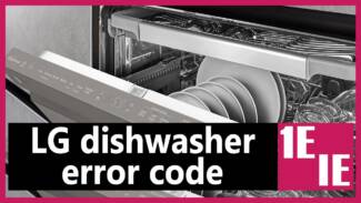 LG dishwasher error code IE or 1E