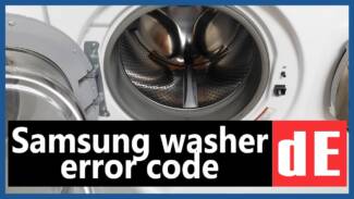 Samsung washer dE error code